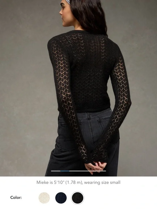 AE Fitted Crew Neck Cardigan - Picture 2 of 3